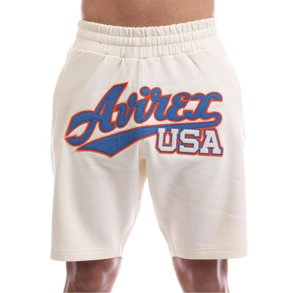 Avirex Mens Haven Sweat Shorts / Ecru